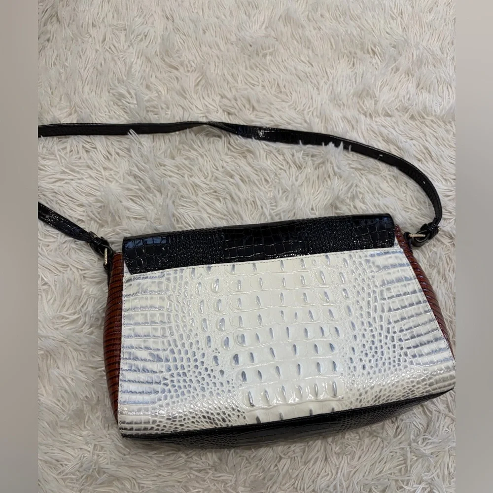 Brahmin Thea Halo Amado Crocodile & Snakeskin Embossed Leather - NWOT